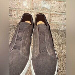 Men's Brown Zegnas slip on shoes, new without box or tags